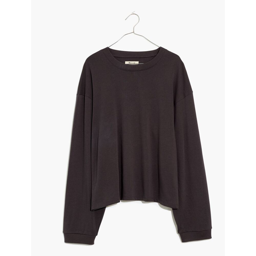 Madewell Charcoal Crewneck Long-Sleeve Top - Picture 2 of 9